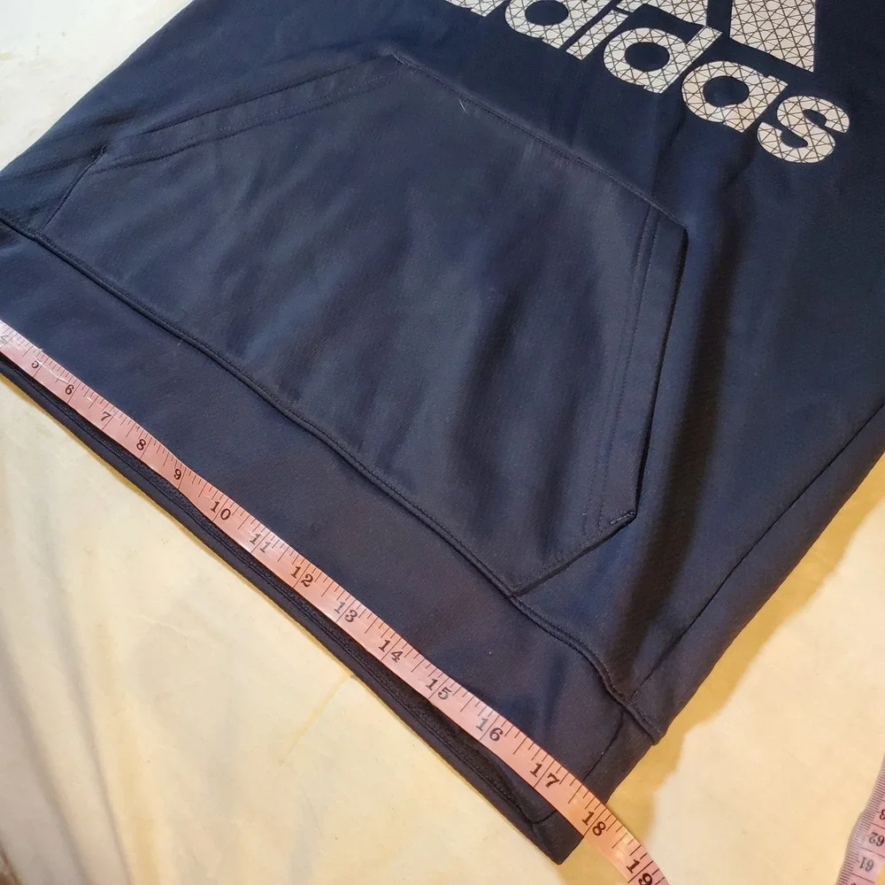 Adidas Logo Pullover Men's Hoodie, Size‎ M Navy Blue Athletic